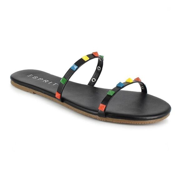 Esprit Joy Women's Slide Sandals In Black Multicolor Size 8M - Picture 1 of 10